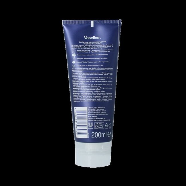 Vaseline Gluta-Hya sérum lotion éclat nuit 200 ml