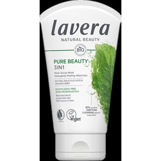 Lavera Pure beauty 3-in-1 wash scrub mask 125 Milliliter
