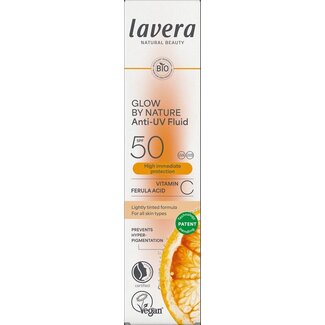 Lavera Lavera Glow by nature anti-UV fluid SPF50 40 Milliliter