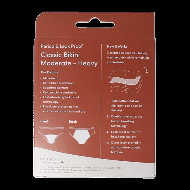 Culotte de règles bikini Boody noir flux normal XL 1 pièce