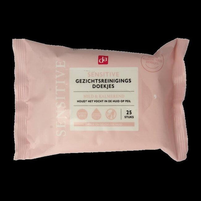Gezichtsreinigingsdoekjes sensitive 25 Stuks
