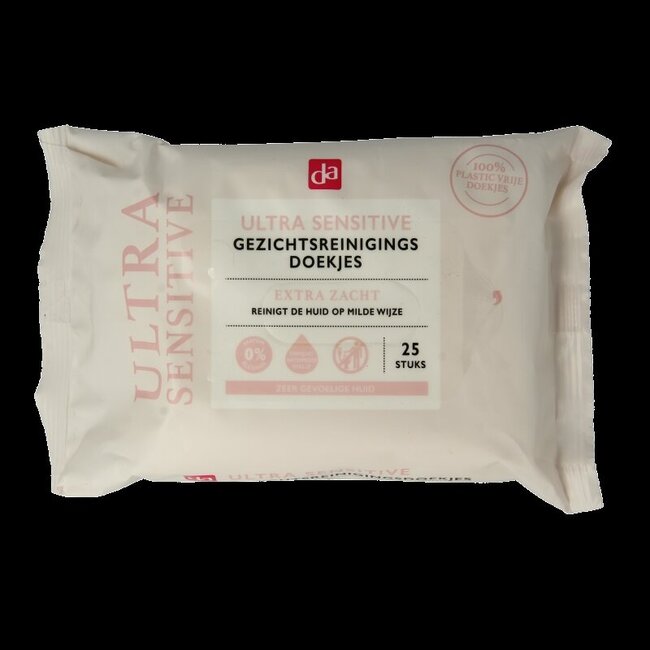 Gezichtsreinigingsdoekjes ultra sensitive 25 Stuks