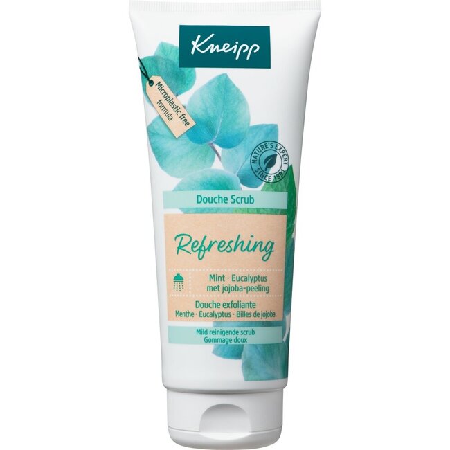 Refreshing douche scrub mint eucalyptus en jojoba 200 Milliliter