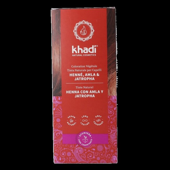 Khadi Coloration Capillaire Henna Amla & Jatropha 100 g