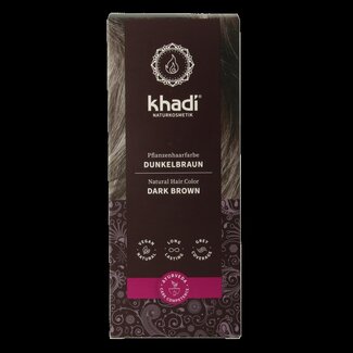 Khadi Coloration capillaire Khadi brun foncé 100 g