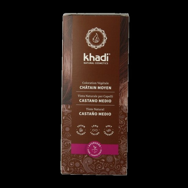 Khadi Haarkleur medium brown 100 Gram