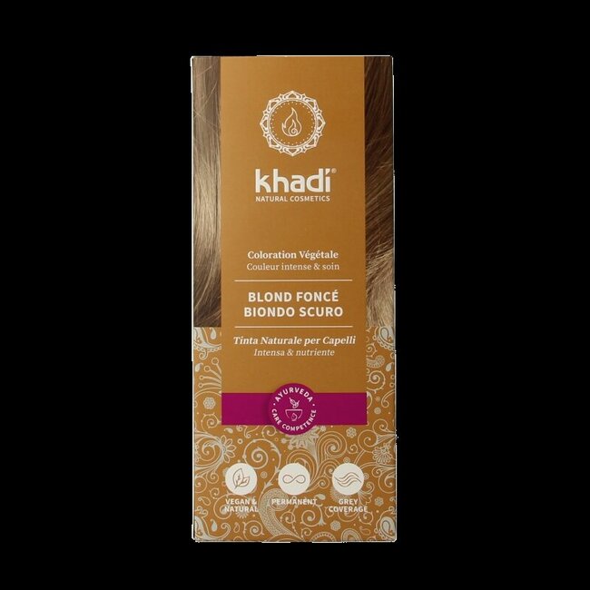 Khadi Coloration capillaire blond foncé 100 g