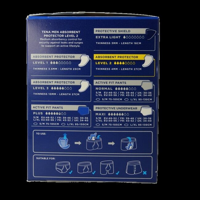 Tena Men Active Fit Niveau 2, 10 pièces