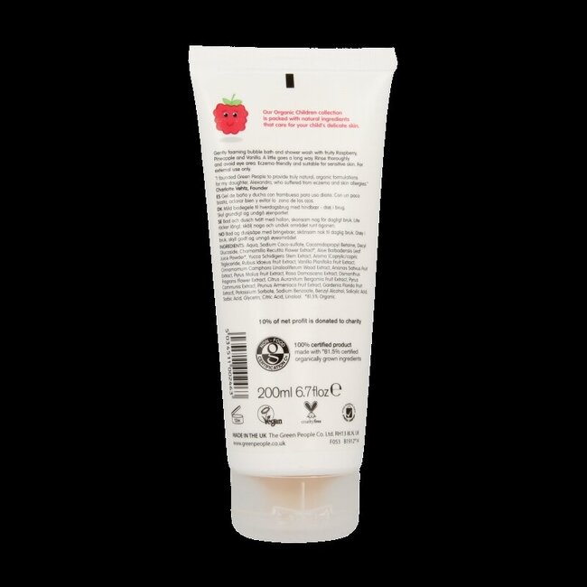 Gel bain et douche bio pour enfants Green People Berry Smoothie 200 ml