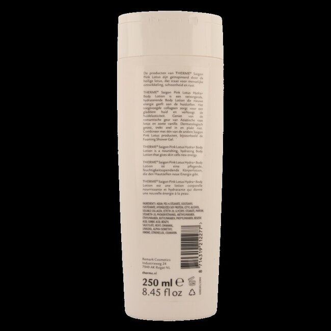 Therme Saigon pink lotus bodylotion hydra+ 250 Milliliter