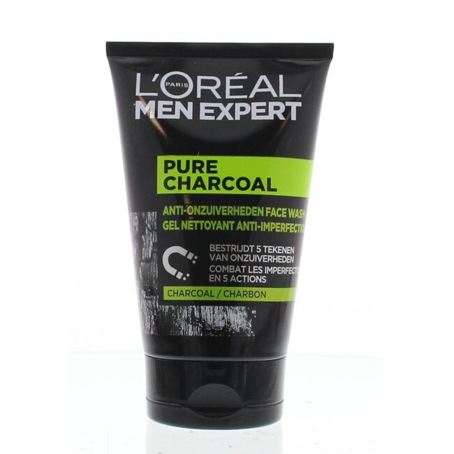 Men expert pure charcoal face wash 100 Milliliter