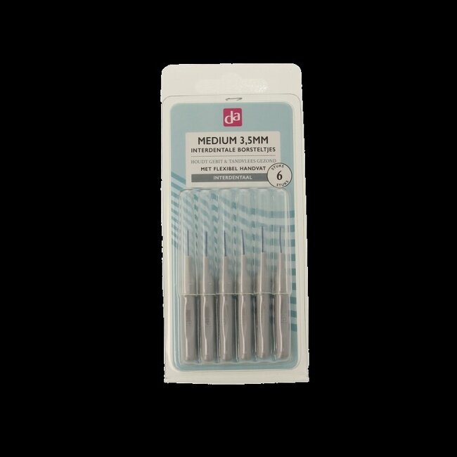 Interdentale borstel small 3.5mm flexibel handvat 6 Stuks