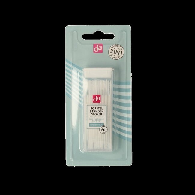 Borstel en tandenstoker 2-in-1 60 Stuks