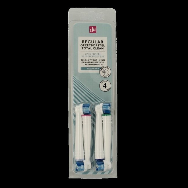 Opzetborstel total clean regular 4 Stuks
