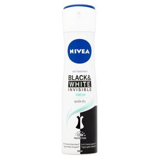 Nivea Nivea Deodorant spray invisible black & white fresh 150 Milliliter