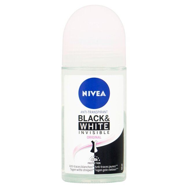 Deodorant roller invisible black & white clear 50 Milliliter