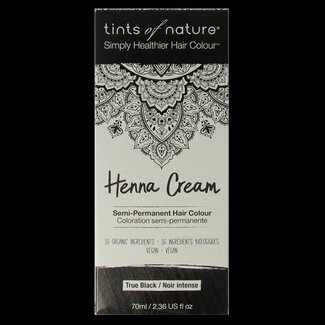 Tints Of Nature Tints Of Nature Crème au henné noir semi-permanente 70 ml