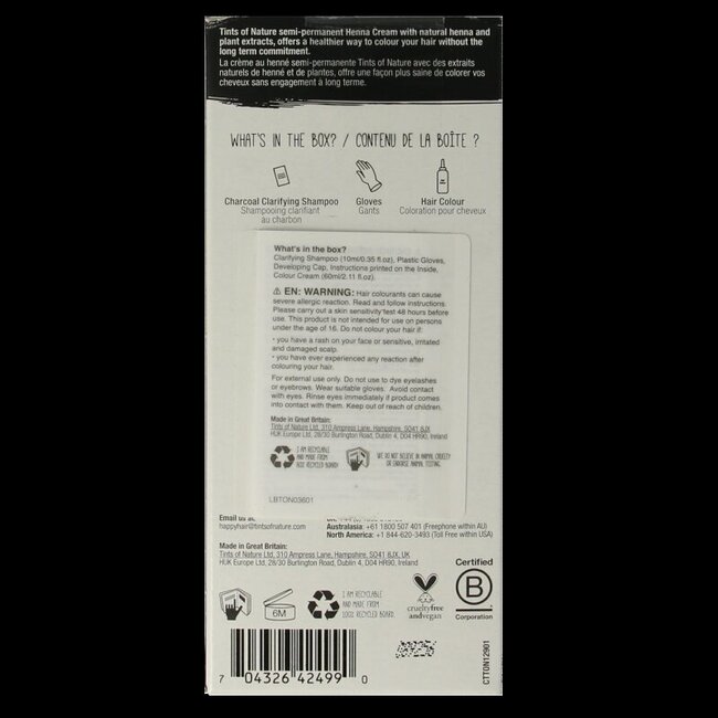 Tints Of Nature Henna cream black semi permanent 70 Milliliter