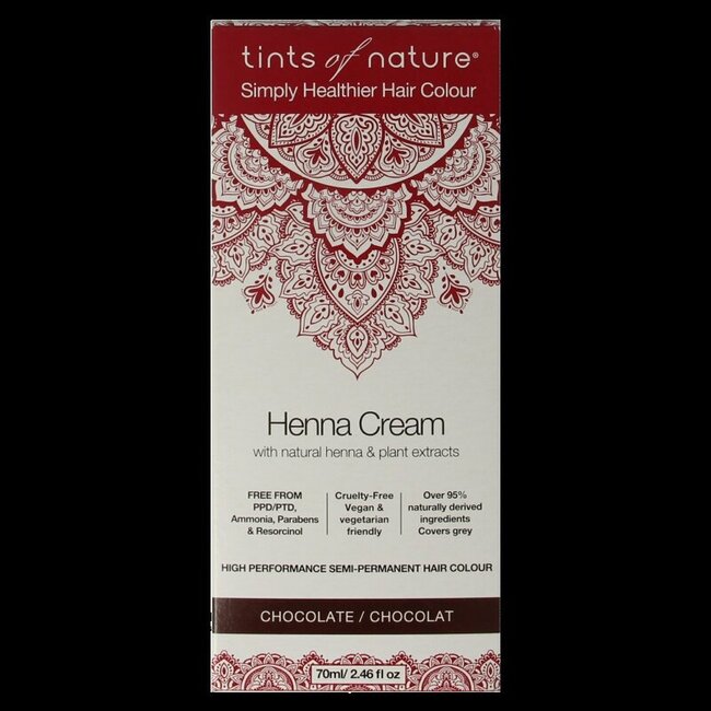 Henna cream chocolate semi permanent 70 Milliliter