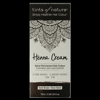 Tints Of Nature Henna cream dark brown semi permanent 70 Milliliter
