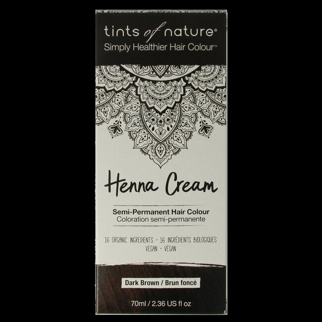 Henna cream dark brown semi permanent 70 Milliliter