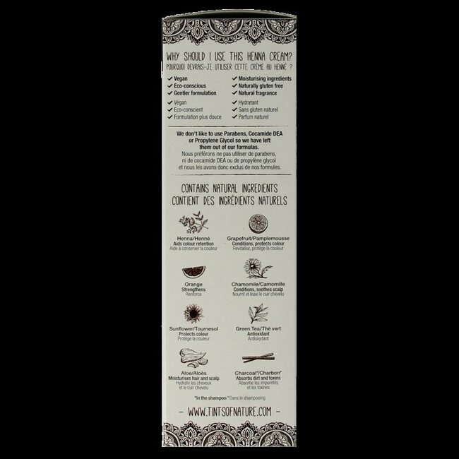 Tints Of Nature Henna cream dark brown semi permanent 70 Milliliter