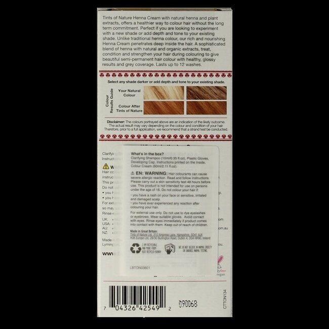 Tints Of Nature Henna cream golden blond semi permanent 70 Milliliter