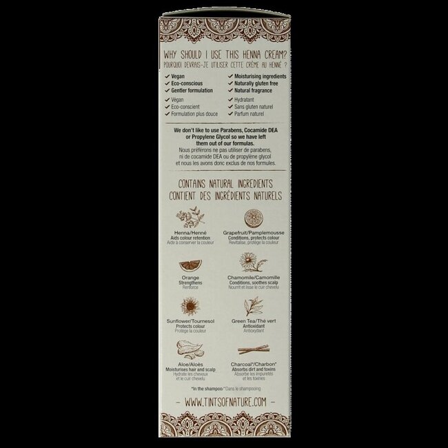 Tints Of Nature Crème au henné châtain doré semi-permanente 70 ml