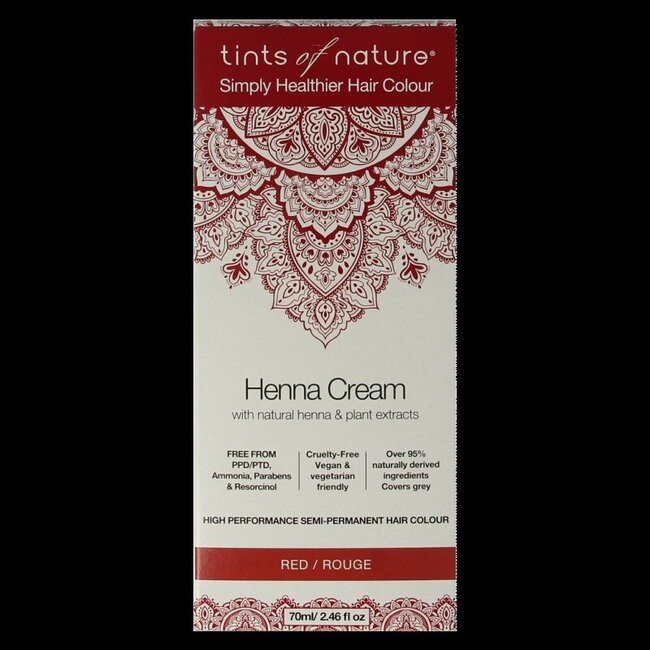 Henna cream red semi permanent 70 Milliliter