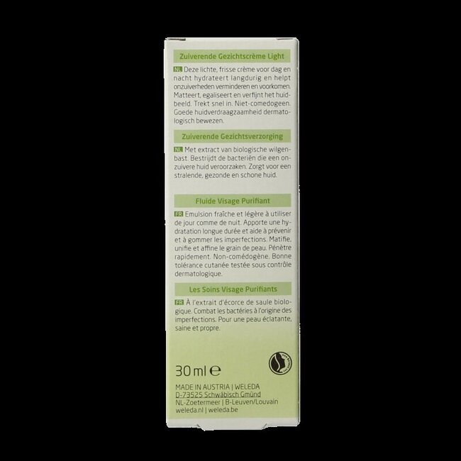 Weleda Crème de jour purifiante au saule light 30 ml