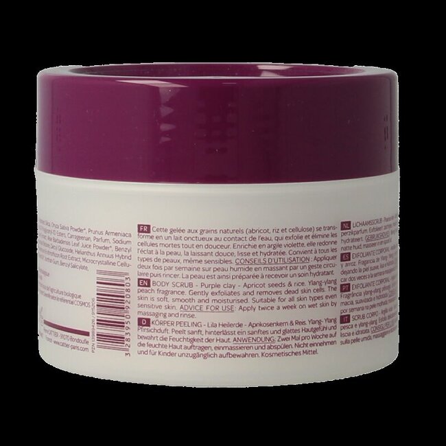 Cattier Body scrub perzik ylang ylang 200 Milliliter