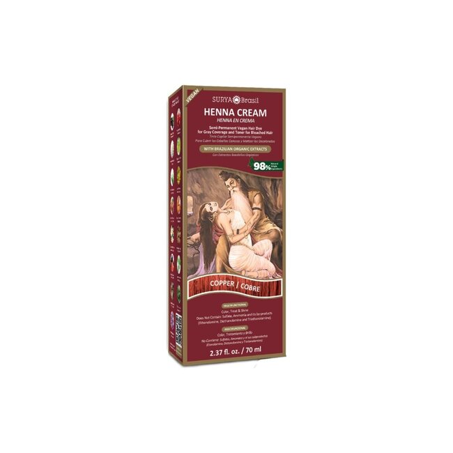Henna haarverf creme copper 70 Milliliter