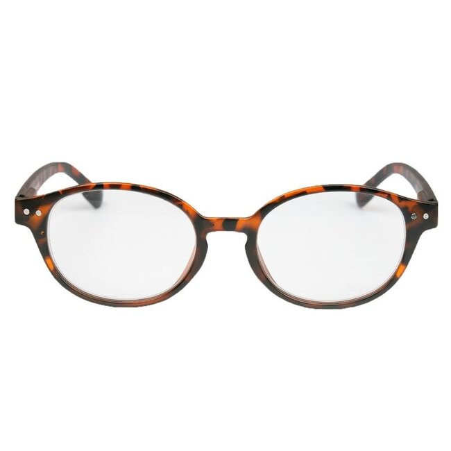 Leesbril mat Havana rond +3.00 1 Stuks