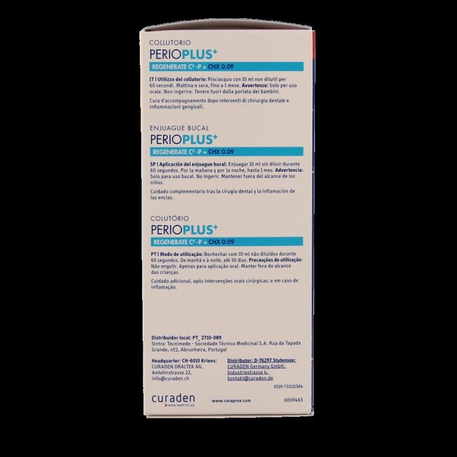 Curaprox Perio plus regenerate CHX 0.09 200 Milliliter