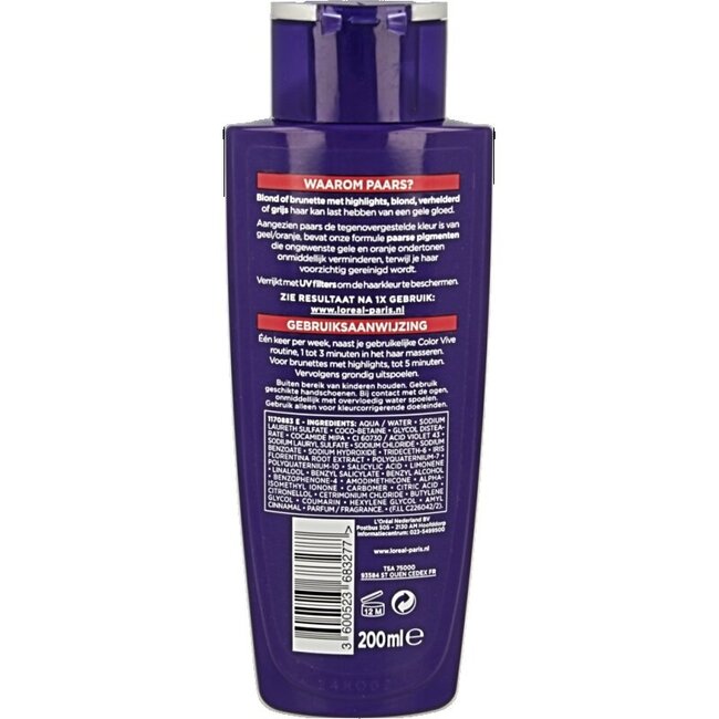 Elvive Shampoo color vive purple 200 Milliliter
