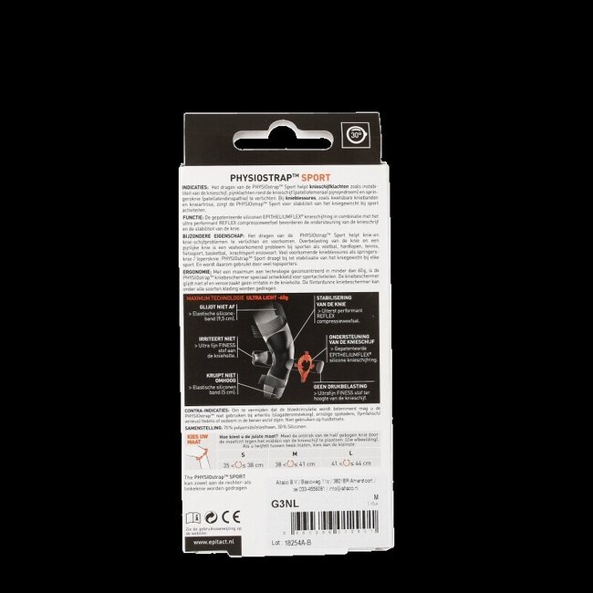 Epitact Physiostrap Sport Genouillère taille M 1 pièce