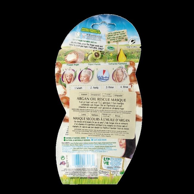 Masque capillaire rescue à l'huile d'argan Montagne 7th Heaven 25 ml