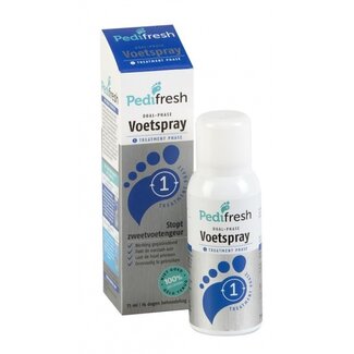 Pedifresh Fase 1 tegen acute zweetvoeten spray 75 Milliliter
