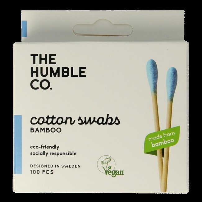 Wattenstaafjes bamboe blauw 100 Stuks