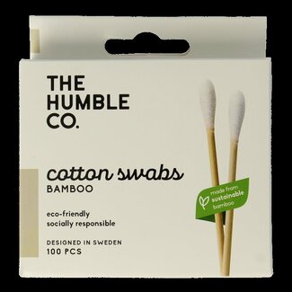 The Humble Co Wattenstaafjes bamboe wit 100 Stuks