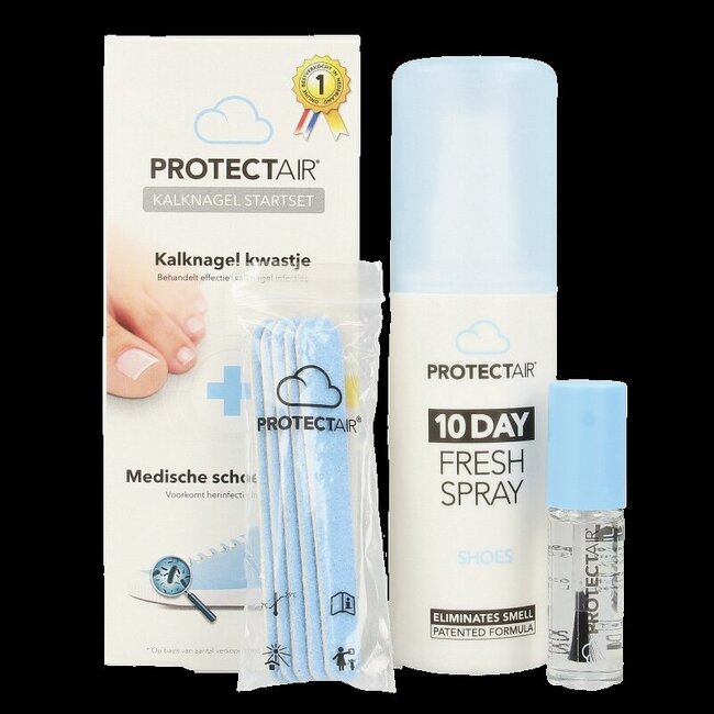 Protectair Kalknagel startset kalknagelkwastje en schoenspray 1 Set