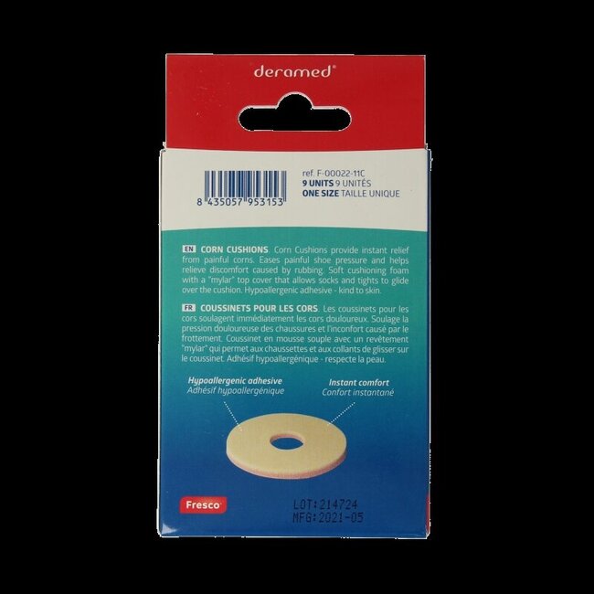 Deramed Anneaux anti-pression pour cors 3 mm taille unique 9 pièces