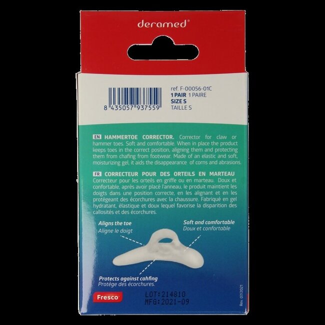 Deramed Correcteur d'orteils en marteau taille S 1 pièce