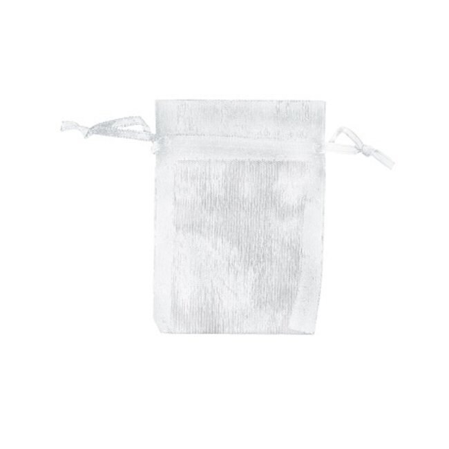 Organza buidel 9x12 zilver 1 Stuks