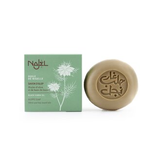Najel Aleppo Savon d'Alep Najel à l'huile de nigelle (cumin noir) 100 g