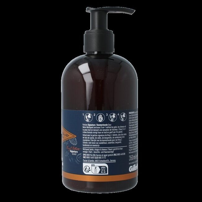 Gillette King c baard en gezichtsreiniger 350 Milliliter