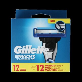 Gillette Lames Gillette Mach3 Turbo, 12 unités