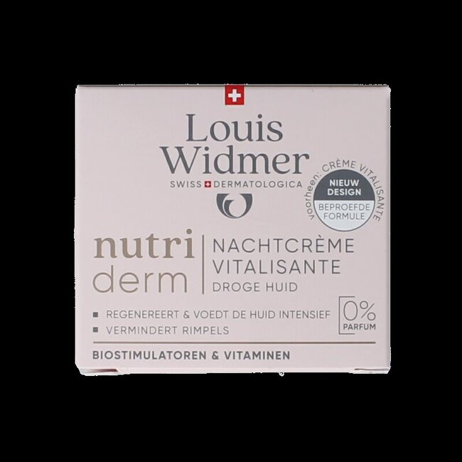 Nutriderm nachtcreme vitalisante zonder parfum 50 Milliliter