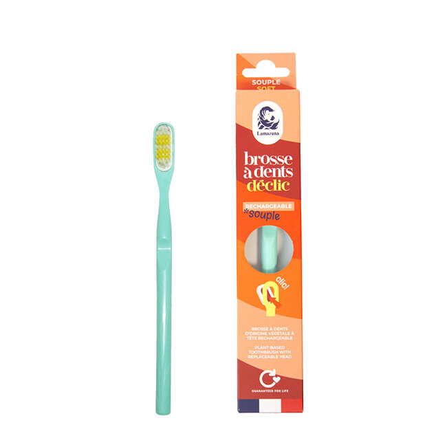 Toothbrush soft water green 1 Stuks