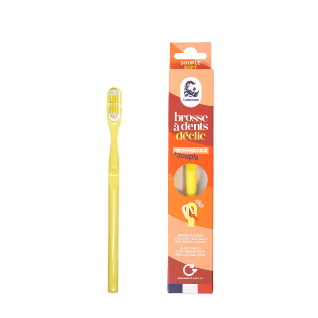 Toothbrush soft mimosa yellow 1 Stuks